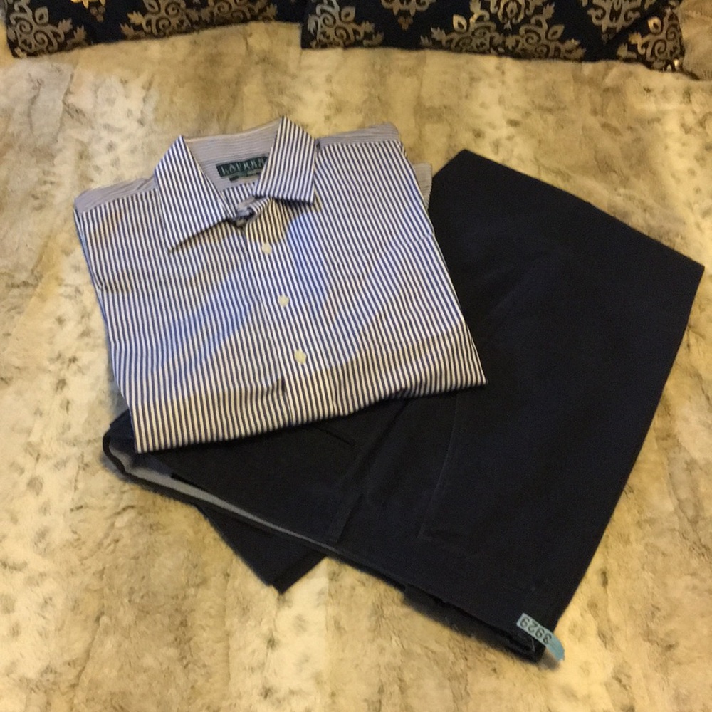 Ralph Lauren Non-Iron Striped Oxford Shirt